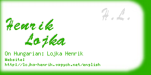henrik lojka business card